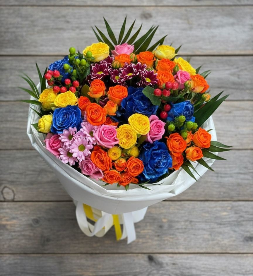 Букет цветов из: Розы и Хризантемы в Есипово