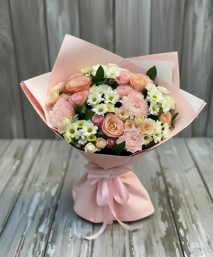 Букет цветов из: Гвоздики, Розы и Хризантемы в Есипово