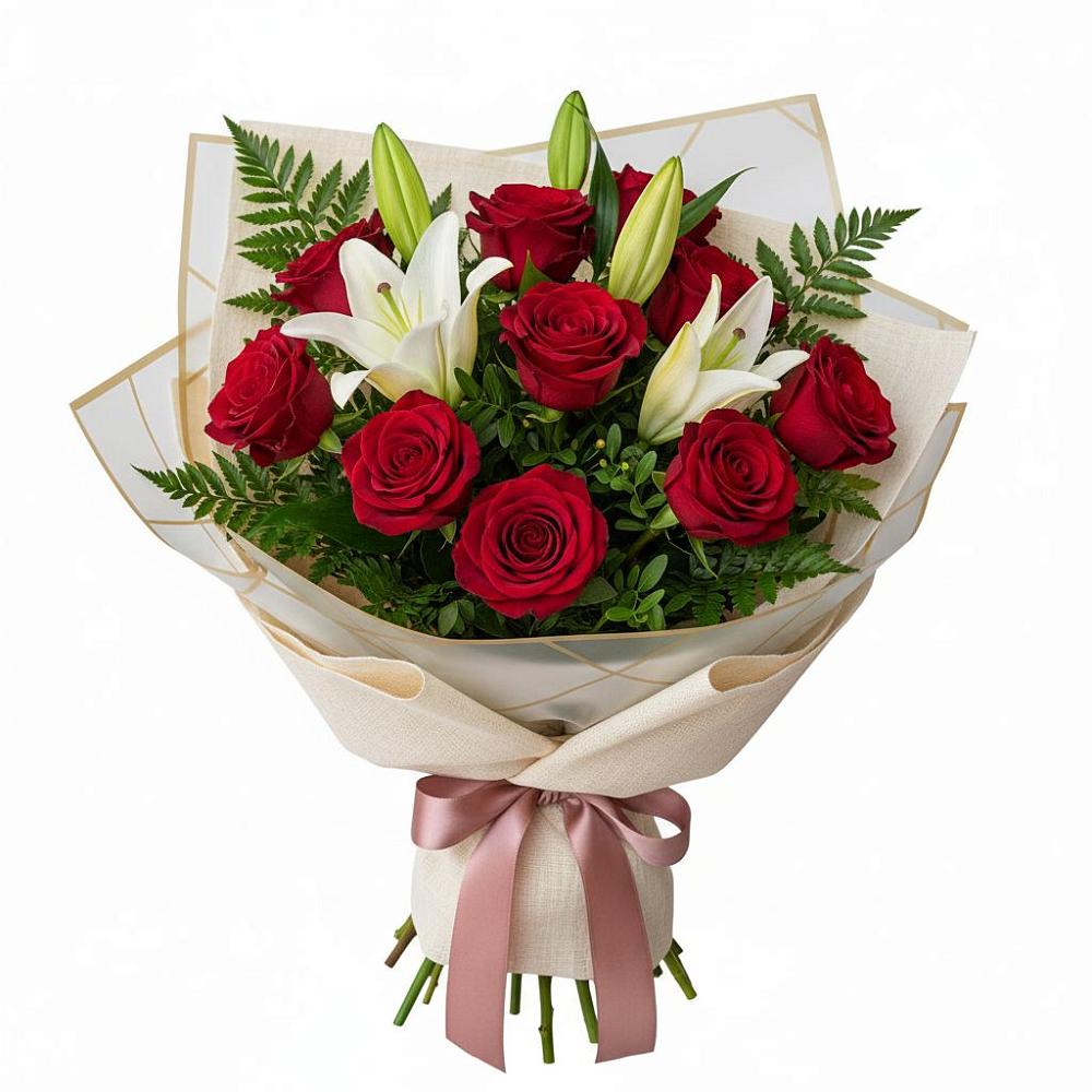 Букет цветов из: Лилии и Розы в Есипово