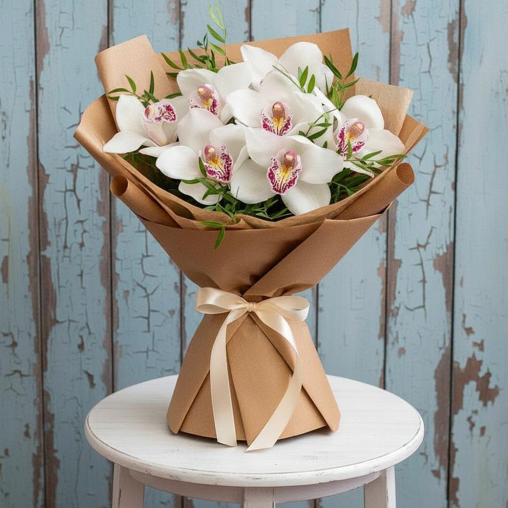 Букет цветов из: Орхидеи и Розы в Есипово