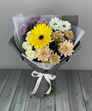 Букет цветов из:  Розы, Герберы и Хризантемы в Есипово