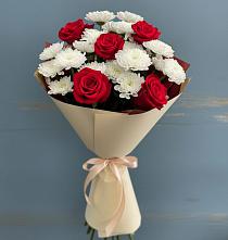 Букет цветов из:  Розы и Хризантемы в Есипово