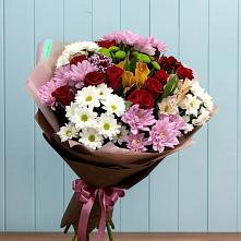 Букет цветов из:  Розы, Хризантемы и Альстромерии #REPLACE_PRED# Есипово
