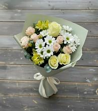 Букет цветов из:  Альстромерии, Розы и Хризантемы в Есипово
