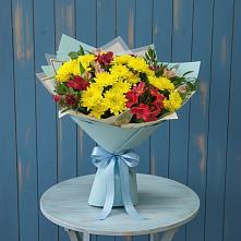 Букет цветов из:  Альстромерии и Хризантемы в Есипово