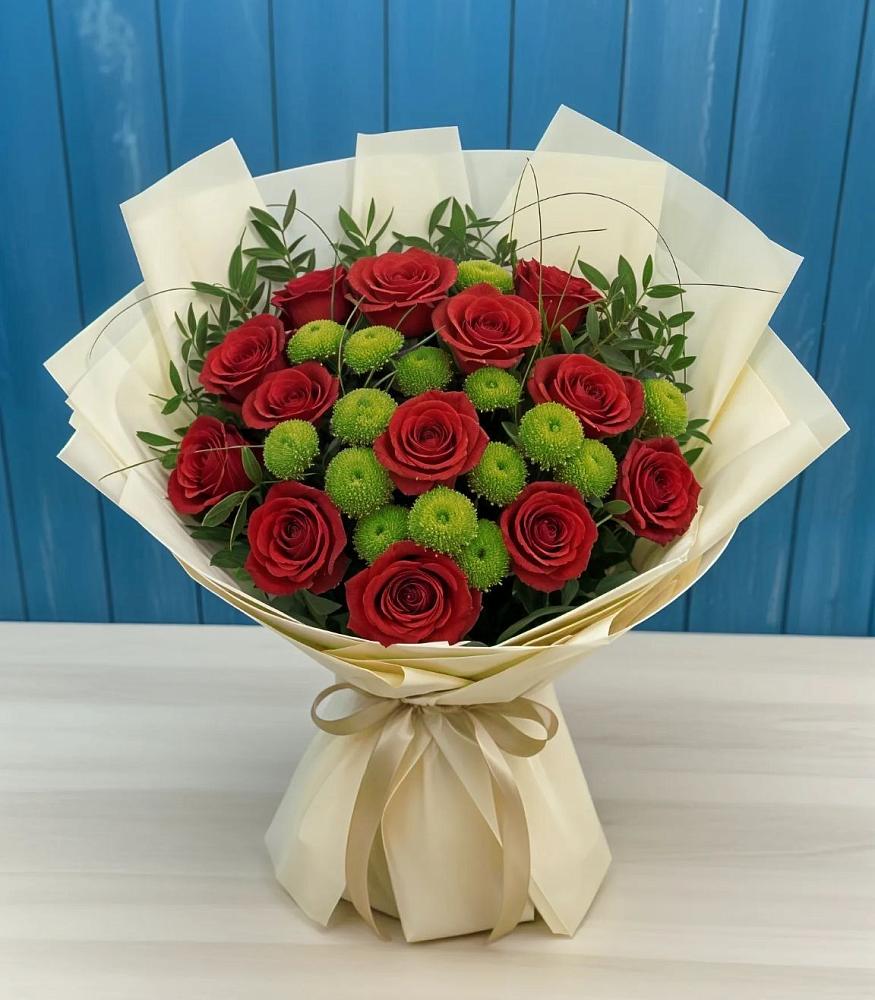 Букет цветов из: Розы и Хризантемы в Есипово